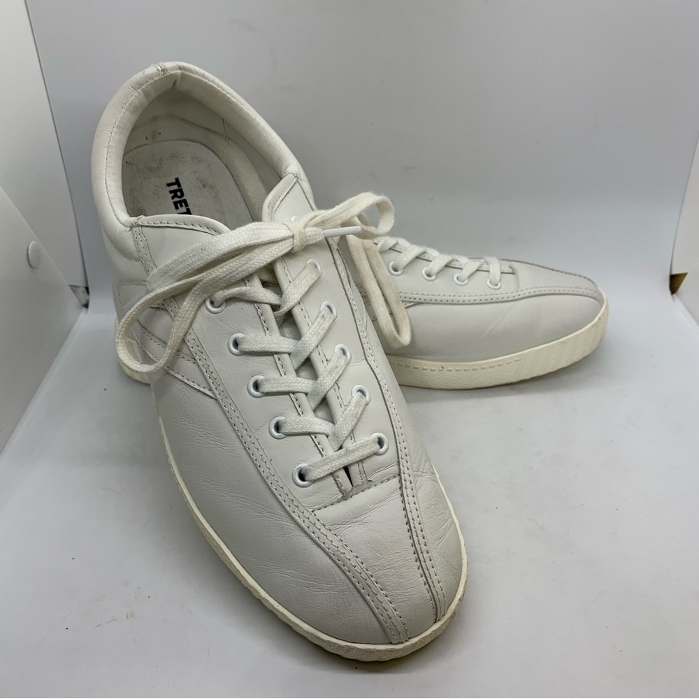 Tretorn Leather 2 Nylite Plus White on White Tennis Shoes Womens Size 11